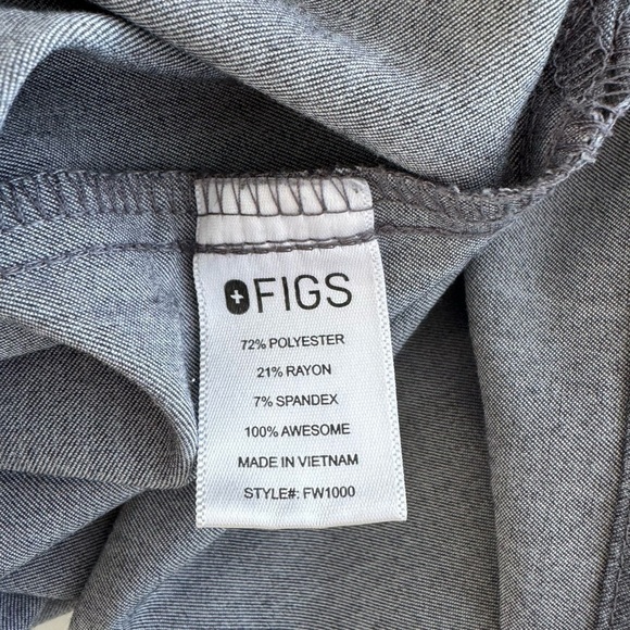 Figs Catarina One Pocket Scrub Top V-Neck Stretch Women XS Graphite FW1000 - Picture 8 of 12